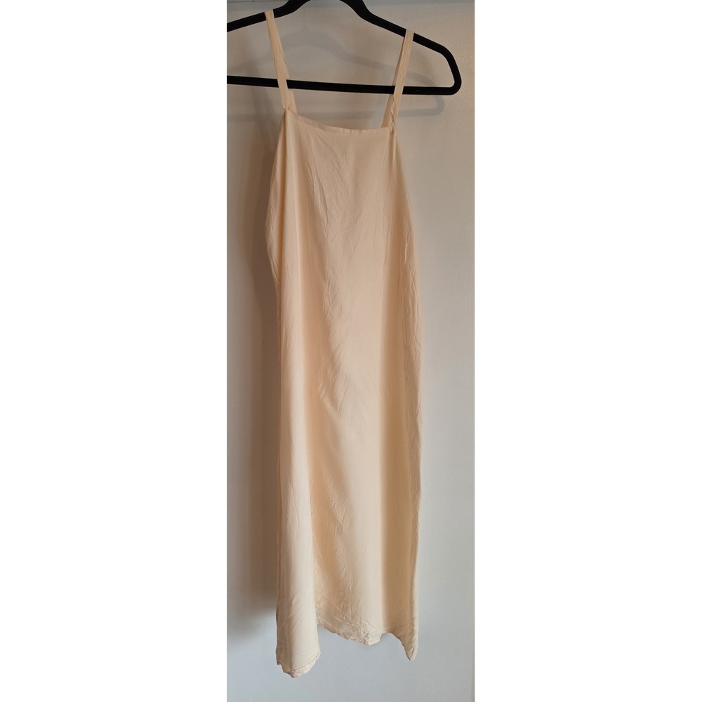 Scott McClintock Gunne Sax Peach Sleeveless Midi Dress Square Neck Vintage Gown